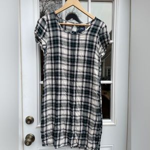 ONLY bleu denim plaid summer dress